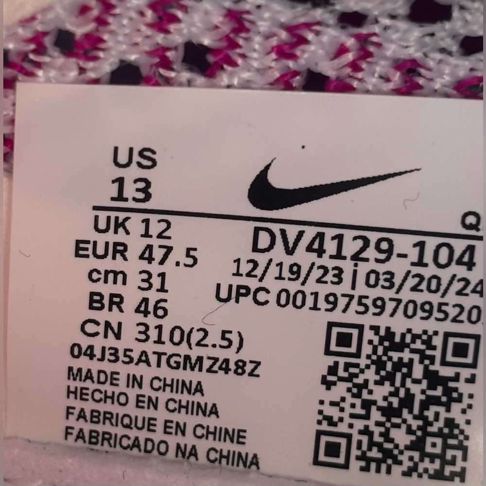 Nike ZoomX 🔥 Vaporfly Next% 3 White Vivid Purple DV4129-104 Men's Size 12 13 NEW - Picture 15 of 15